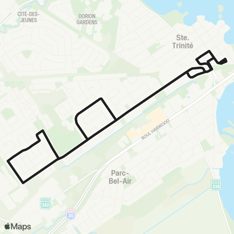 exo La Presqu'Île Gare Dorion / Valois / Tonnancour map