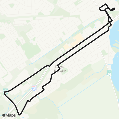 exo La Presqu'Île Gare Dorion / Chicoine / St-Antoine map