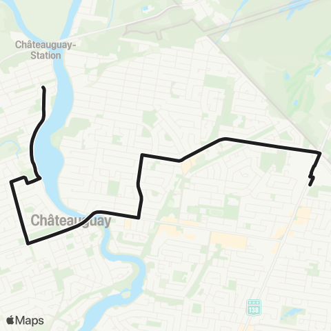 exo Sud-Ouest Châteauguay map