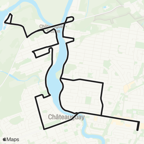 exo Sud-Ouest Taxi Collectif - Châteauguay Station map