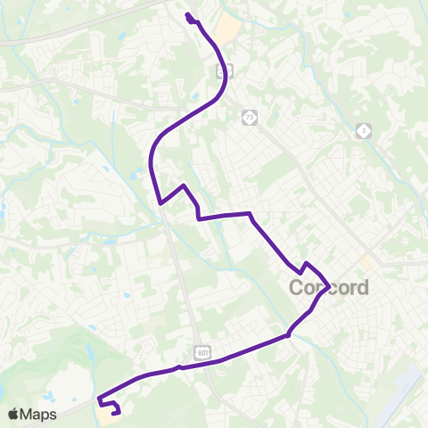 Rider Transit Purple Route map