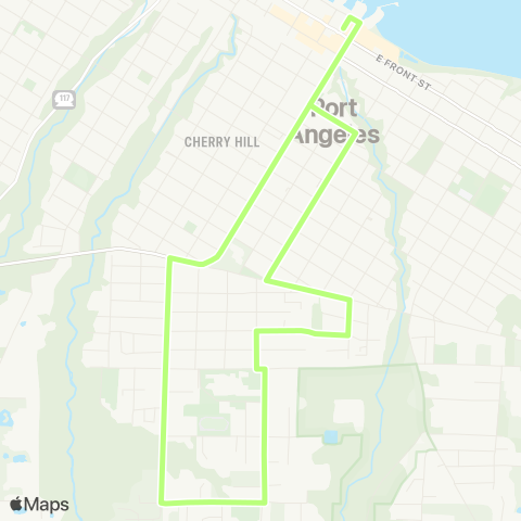 Clallam Transit Lincoln Peabody map