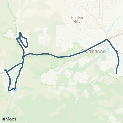 City of Calabasas Line 5 map