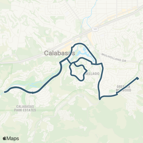 City of Calabasas Line 3 map