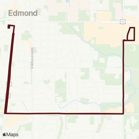 Citylink Edmond Broadway / Bryant - 15th / Broadway map