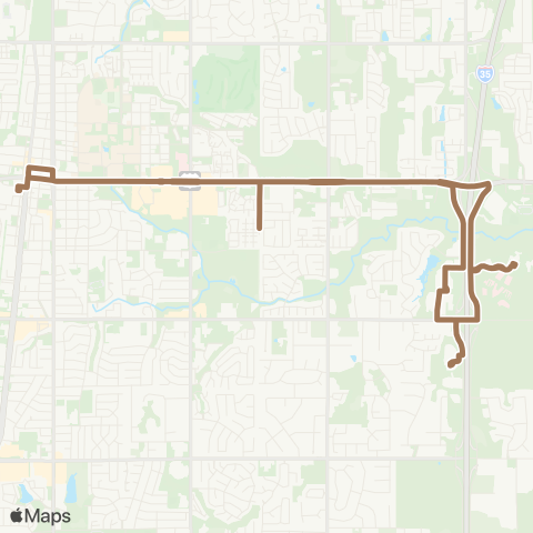 Citylink Edmond 2nd St. - I-35 - Mercy/Integris map