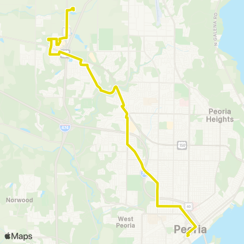 CityLink Northwest Peoria map