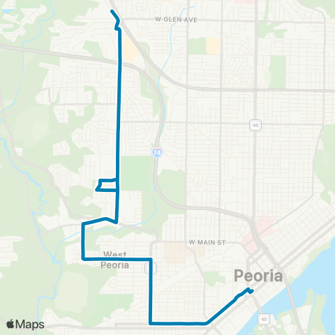 CityLink West Peoria map