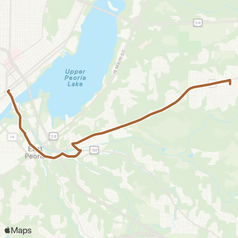 CityLink East Peoria map