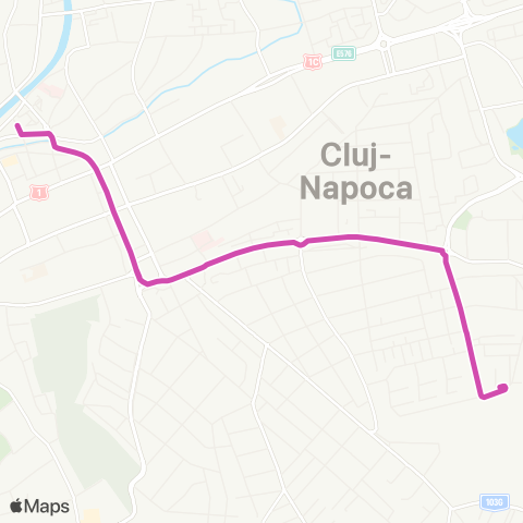 CTP Cluj Aleea Baisoara - P-ta M. Viteazul map