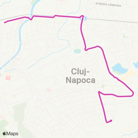 CTP Cluj Aleea Baisoara - P-ta Garii map