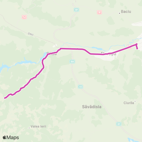 CTP Cluj Bucium - Somesul Rece map