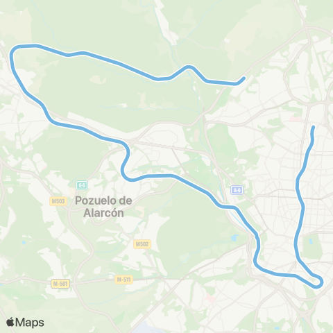 Cercanías Príncipe Pío ↔ Aeropuerto T4 map