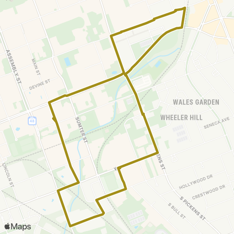 USC Transit Yellow map