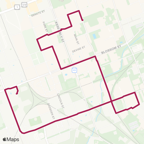 USC Transit West Campus REDUCED map