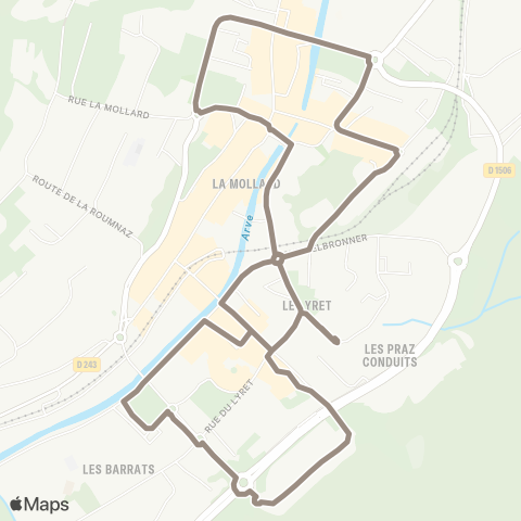 Chamonix Mobilité Navette Le Mulet map