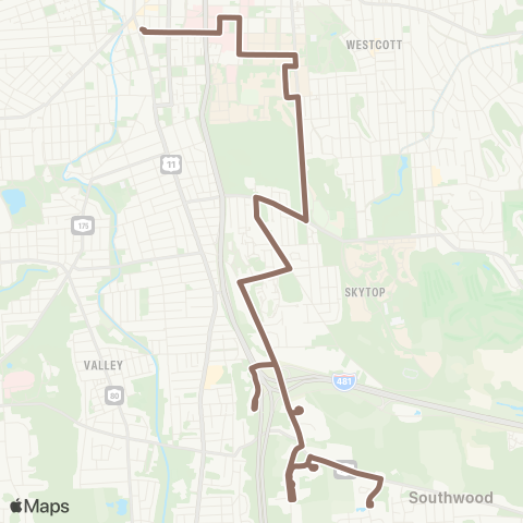 Centro Syracuse Drumlins - Nob Hill map