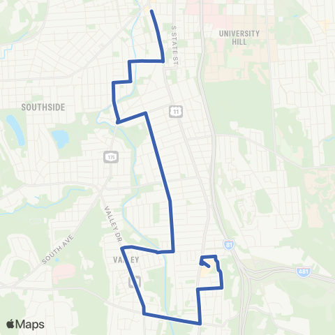 Centro Syracuse Midland Ave - Valley Dr map