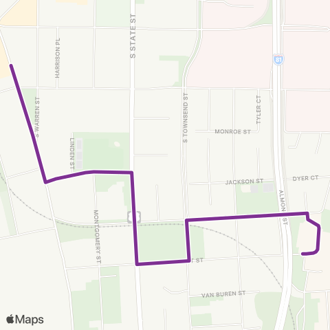 Centro Syracuse Townsend St - East Colvin St map