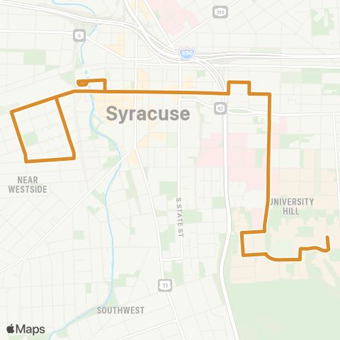 Centro Syracuse University Connective Corridor map