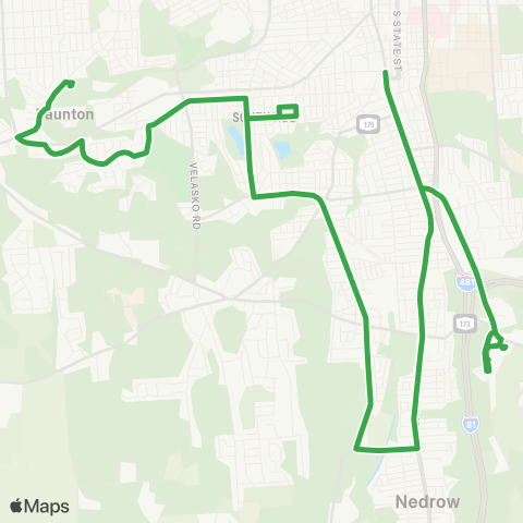 Syracuse School Routes Fay Road map