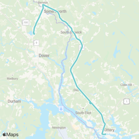 COAST Somersworth / Berwick / Kittery (PNSY Gate 1) map