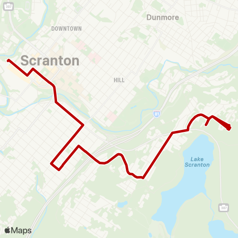 COLTS Lake Scranton map