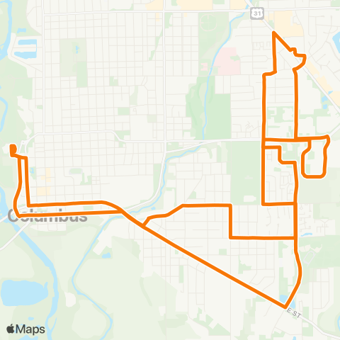 ColumBUS Transit 4 map