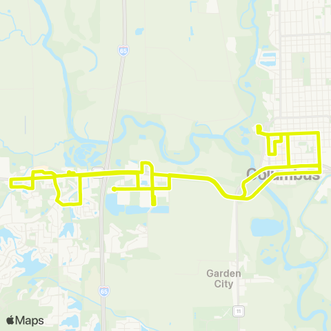 ColumBUS Transit 5 map