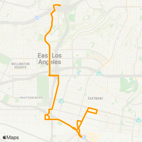 City of Commerce Orange Route map