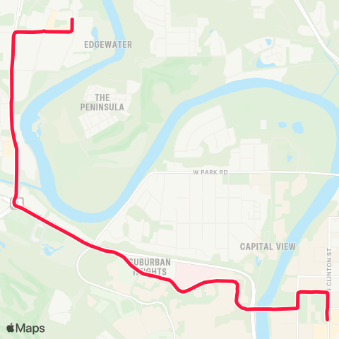 Coralville Transit Iowa River Landing map