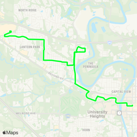 Coralville Transit Night map