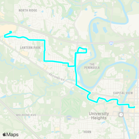 Coralville Transit Saturday map