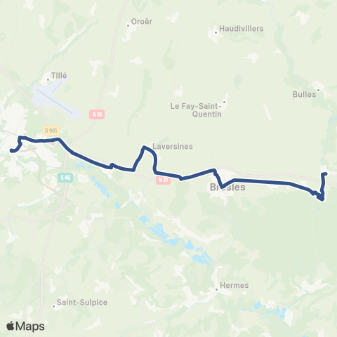 Corolis - Réseau scolaire Ligne 523 map