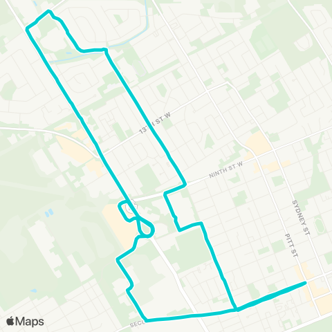 Cornwall Transit Brookdale map