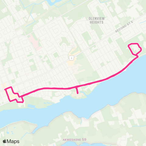 Cornwall Transit Montreal map