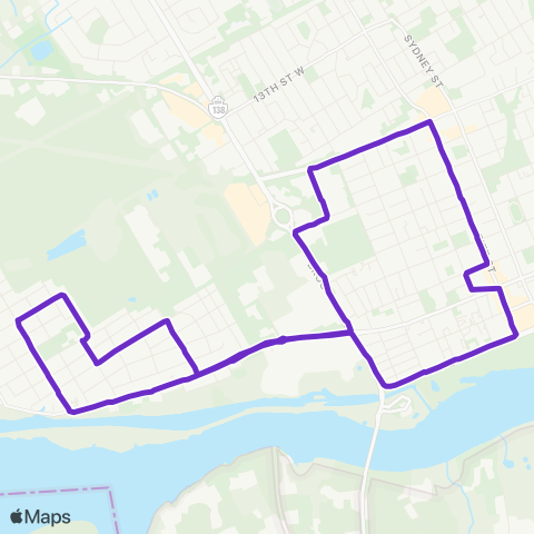 Cornwall Transit Riverdale map