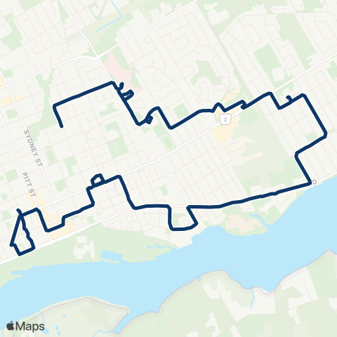 Cornwall Transit Community Service map