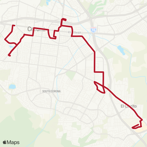 Corona Transit  map