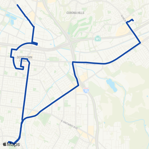 Corona Transit  map