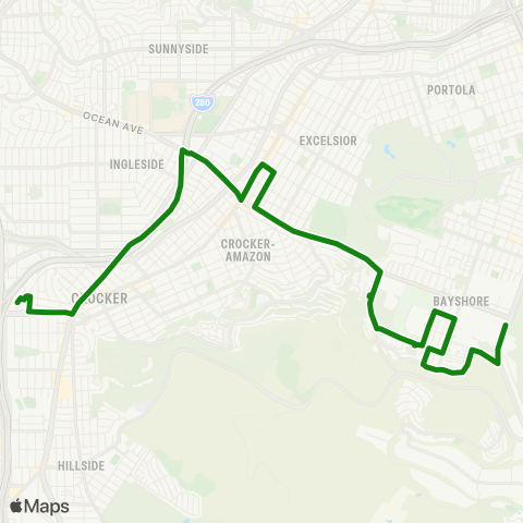 Commute.org Daly City Bayshore map