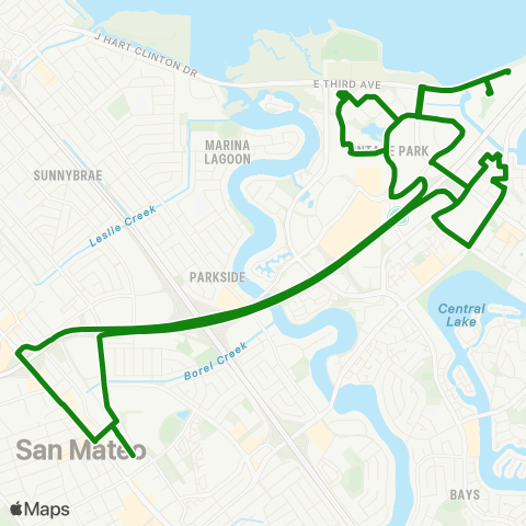 Commute.org Foster City Commuter map