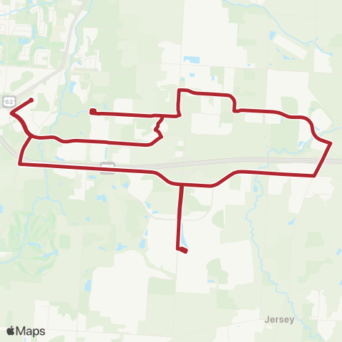 COTA Smartride New Albany - Red map