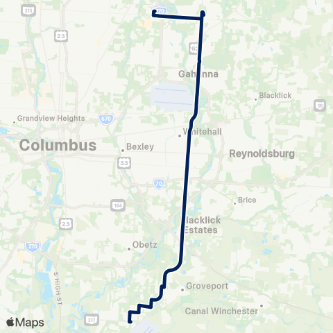 COTA Hamilton Rd map