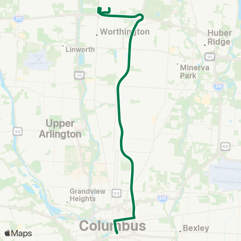 COTA Crosswoods-Polaris map