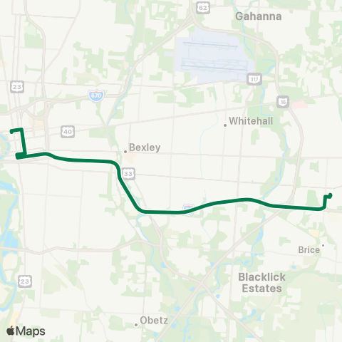 COTA Reynoldsburg map