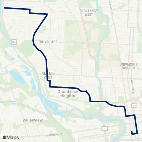 COTA Arlington / 1st Ave map