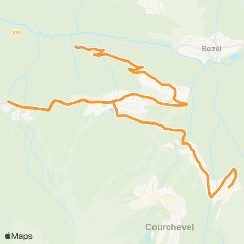 Skibus Courchevel  map