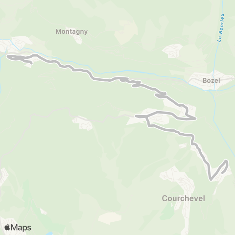 Skibus Courchevel  map