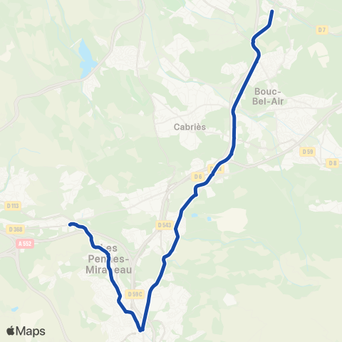 Pays d'Aix Mobilité Bba-Simiane-Cabriès-Li Luynes map